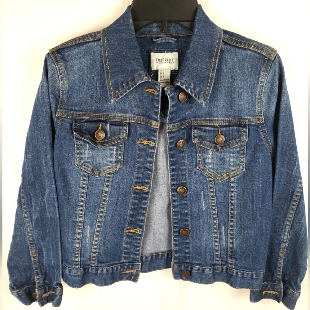 Forever 21 Blue Jean Jacket Sz S